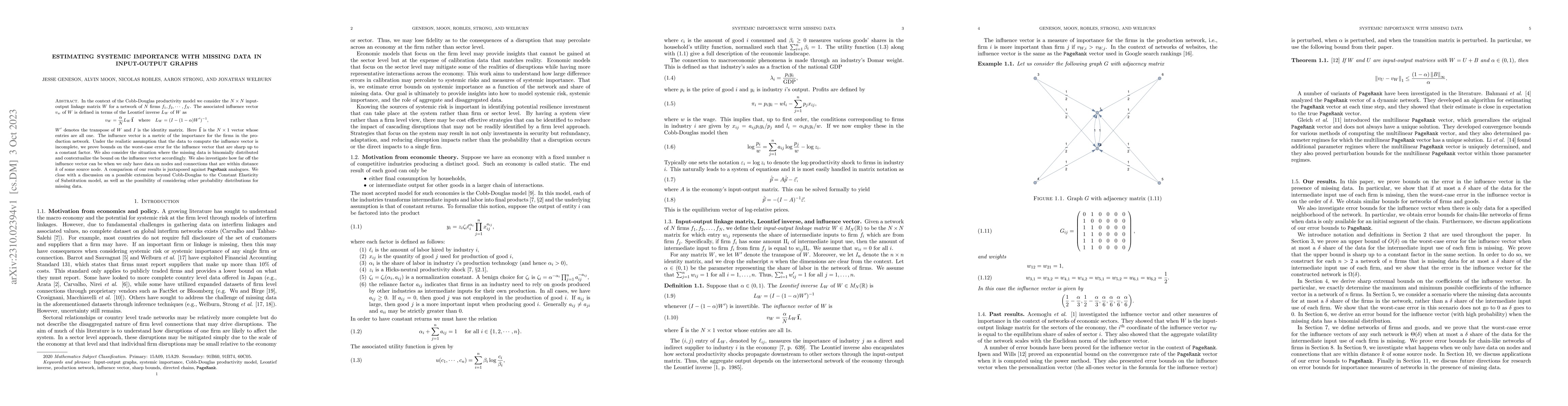Thumbnail for Estimating systemic importance with missing data in input-output graphs