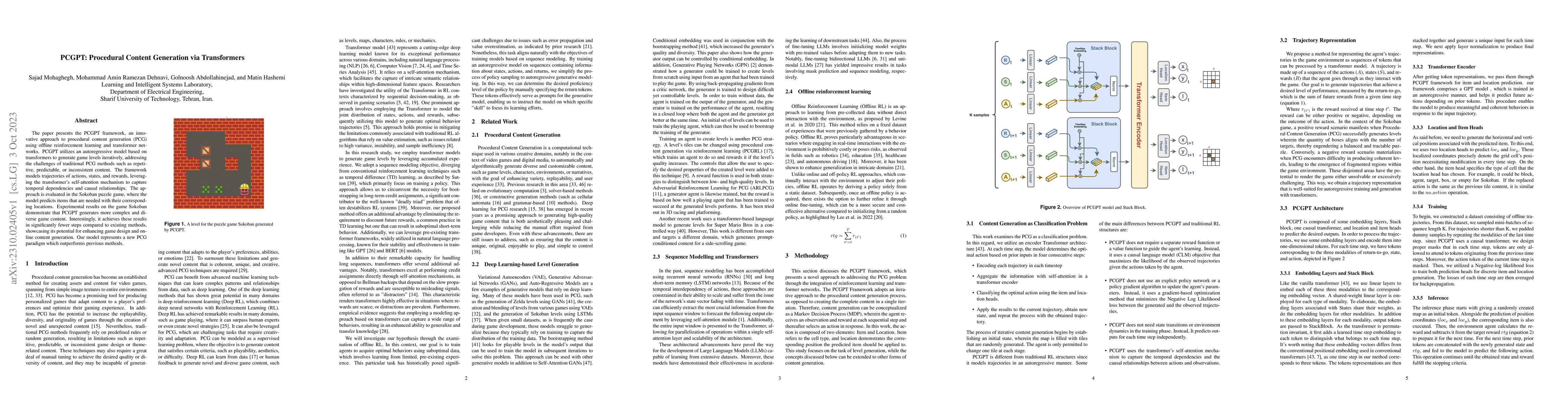 Thumbnail for PCGPT: Procedural Content Generation via Transformers