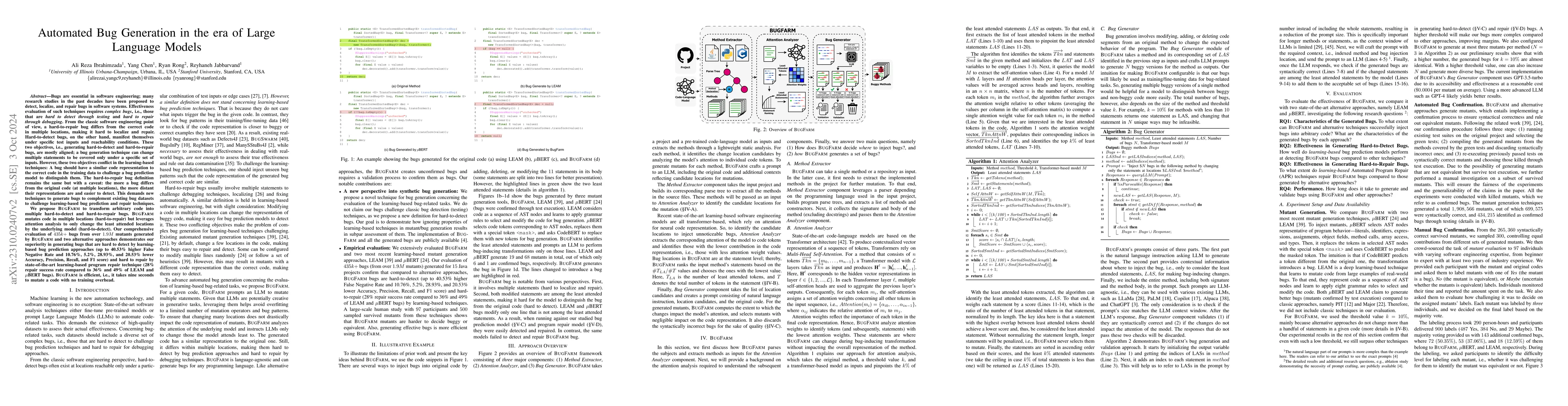 Thumbnail for Automated Bug Generation in the era of Large Language Models