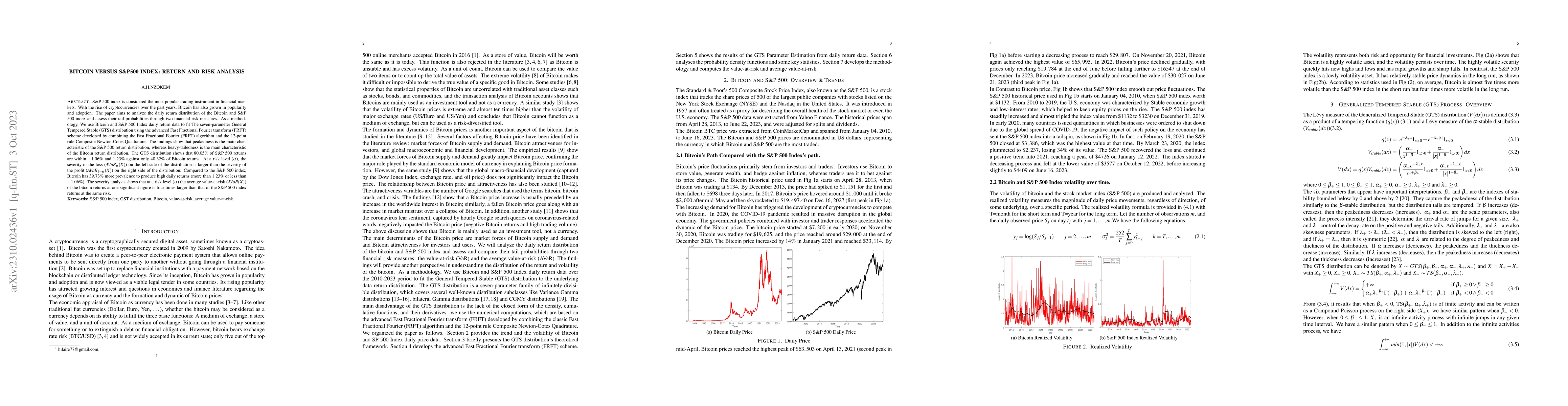 Thumbnail for Bitcoin versus S&P 500 Index: Return and Risk Analysis