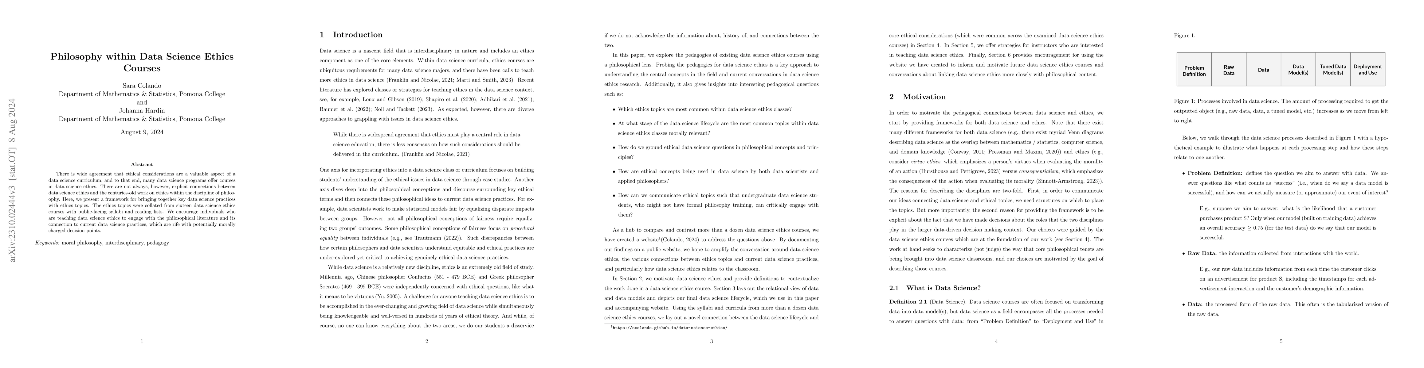 Thumbnail for Philosophy within Data Science Ethics Courses