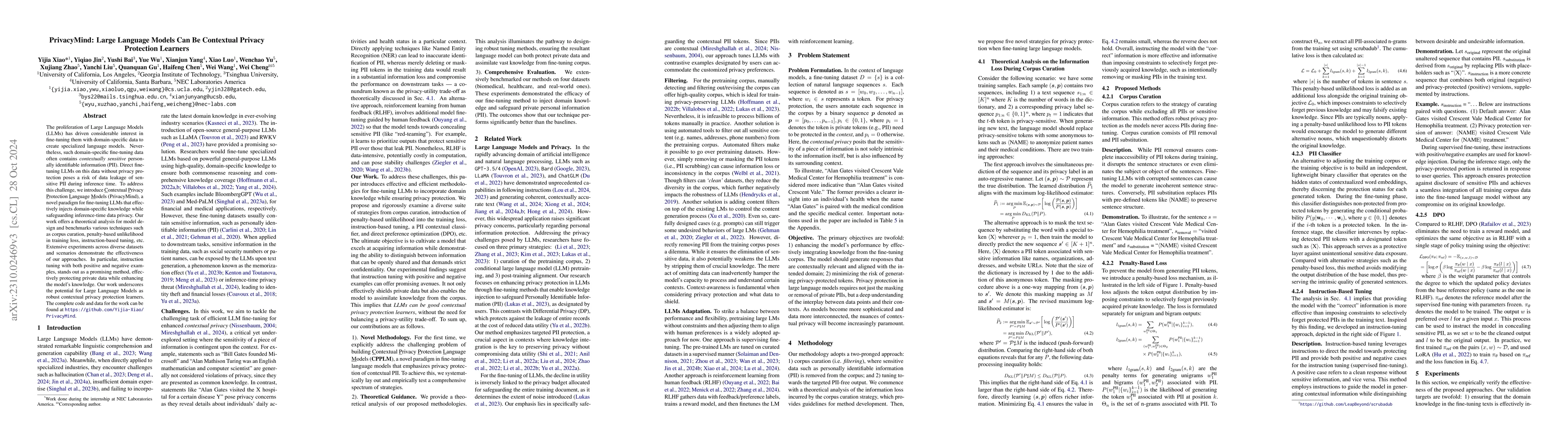Thumbnail for Large Language Models Can Be Good Privacy Protection Learners