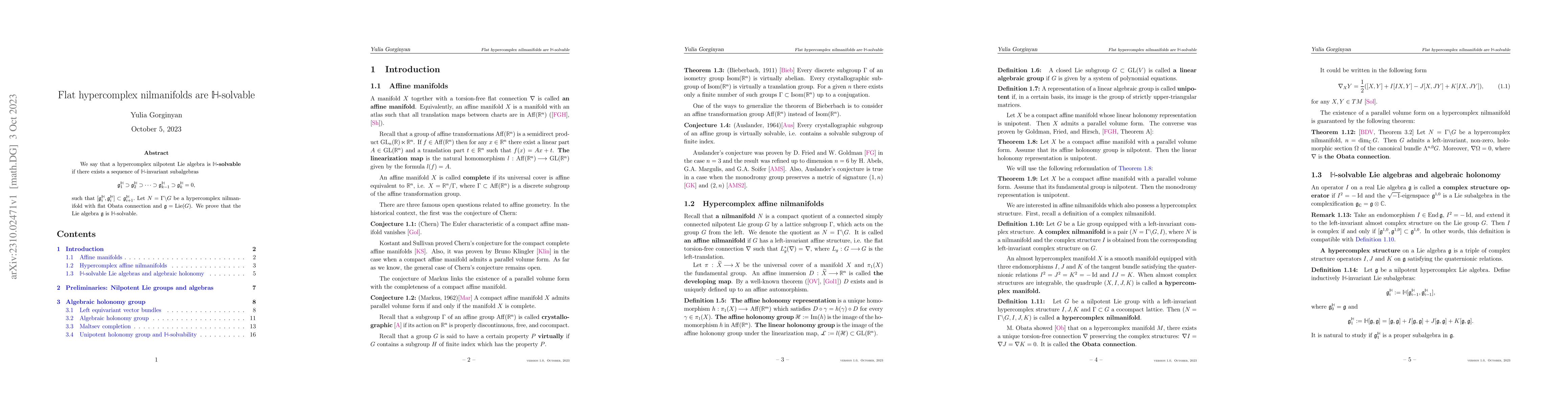Thumbnail for Flat hypercomplex nilmanifolds are H-solvable