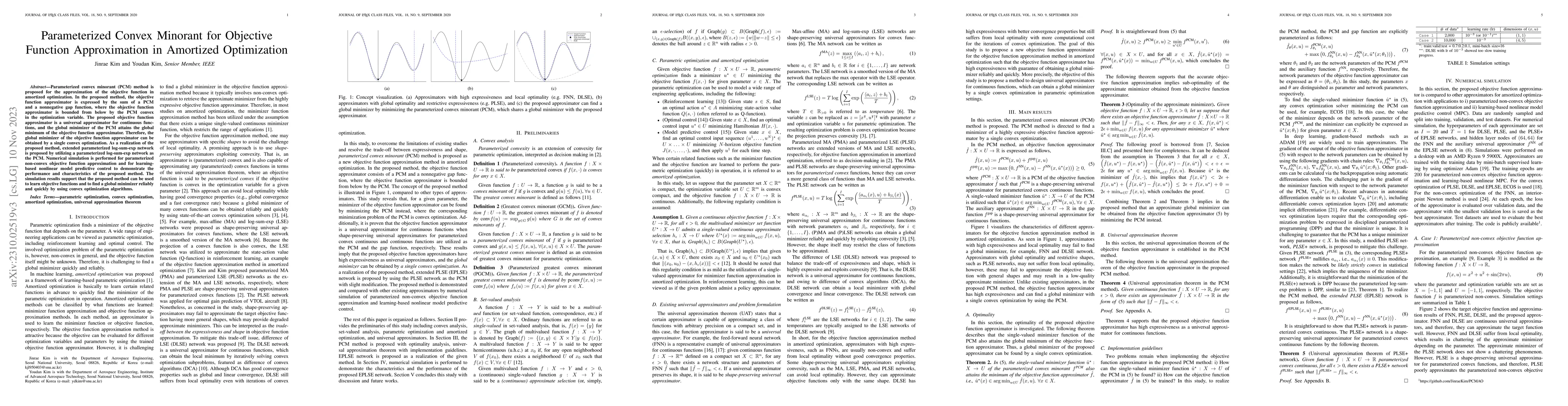 Thumbnail for Parameterized Convex Minorant for Objective Function Approximation in
  Amortized Optimization