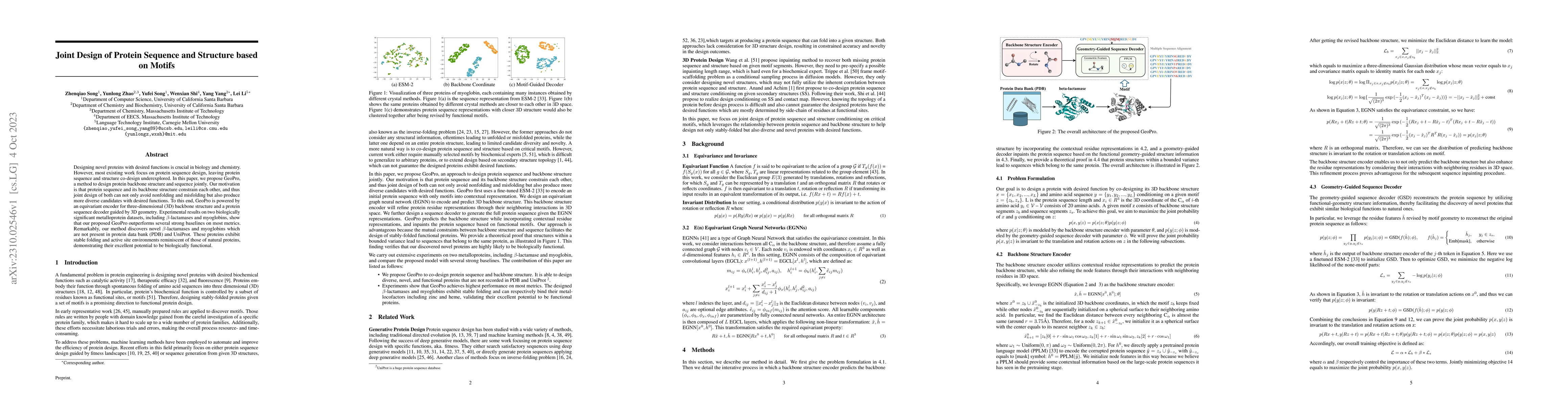 Thumbnail for Joint Design of Protein Sequence and Structure based on Motifs