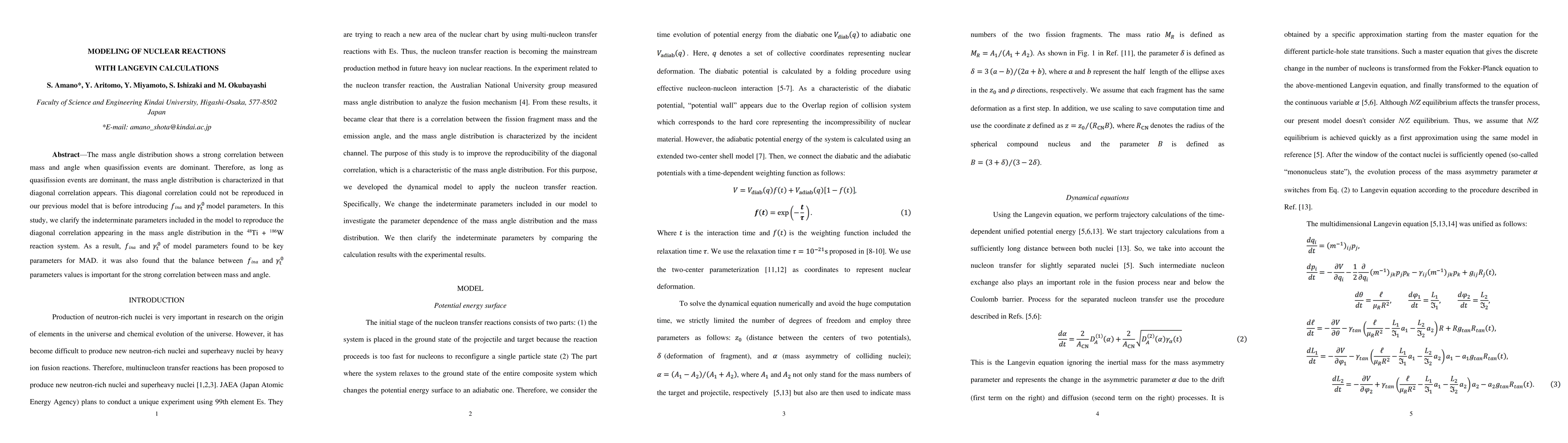 Thumbnail for Modeling of nuclear reactions with Langevin calculations