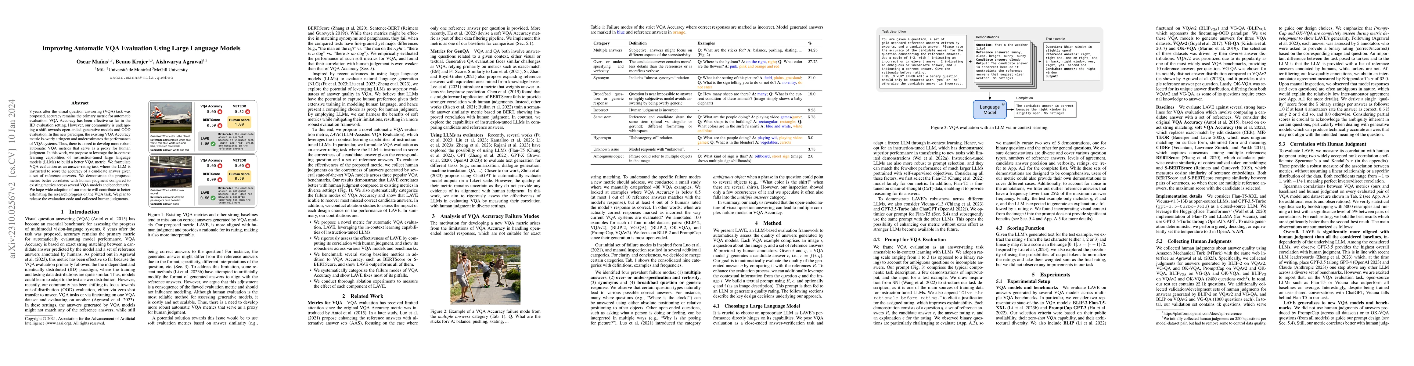 Thumbnail for Improving Automatic VQA Evaluation Using Large Language Models