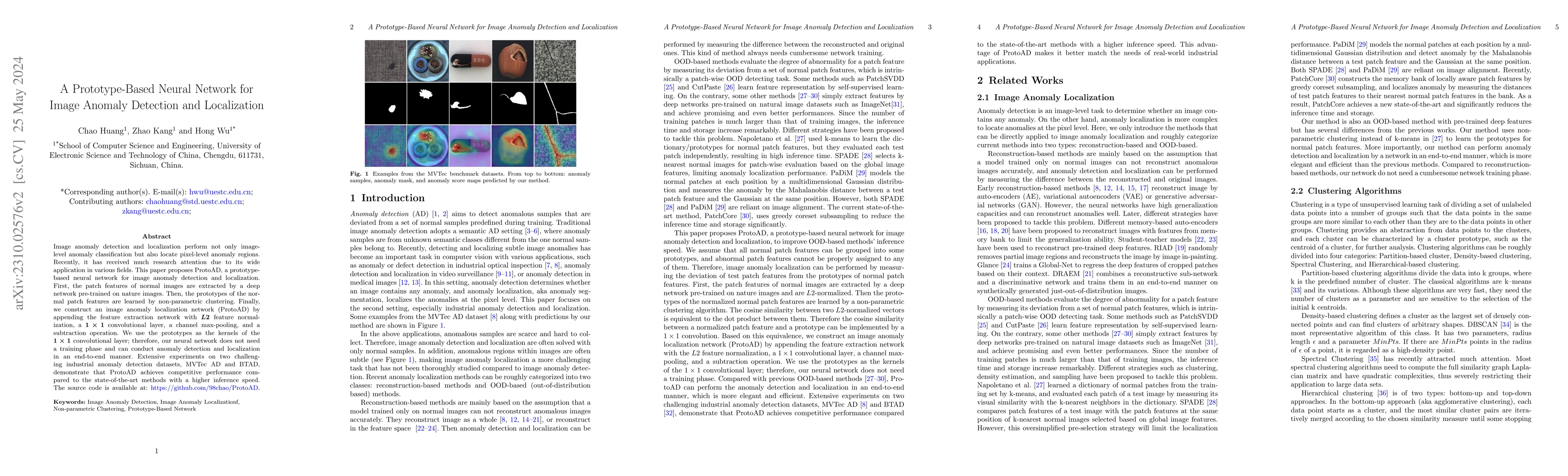 Thumbnail for A Prototype-Based Neural Network for Image Anomaly Detection and
  Localization