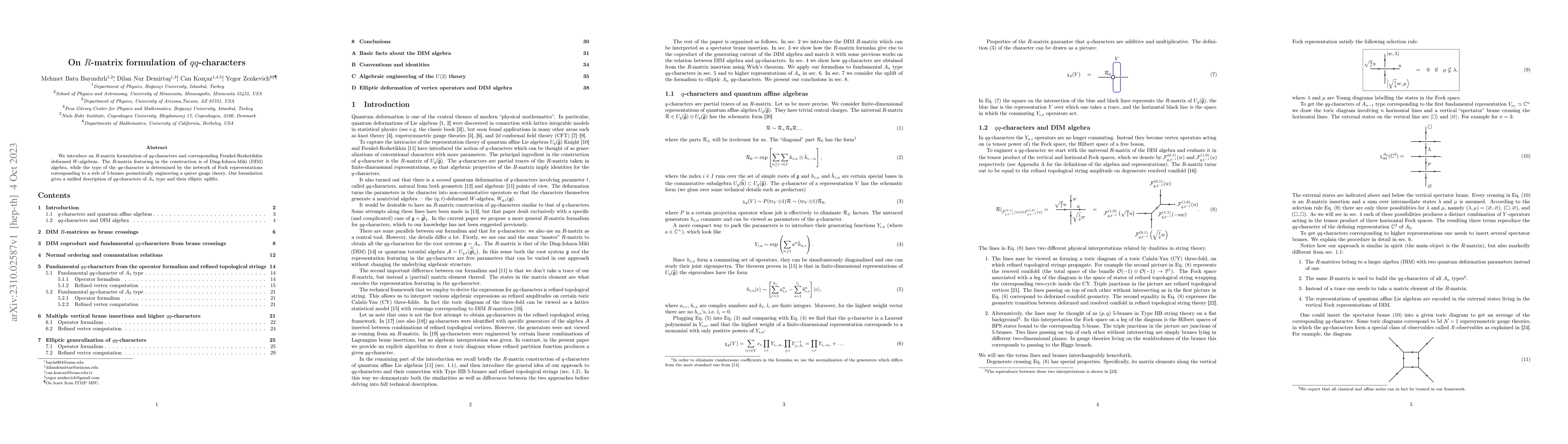 Thumbnail for On R-matrix formulation of qq-characters