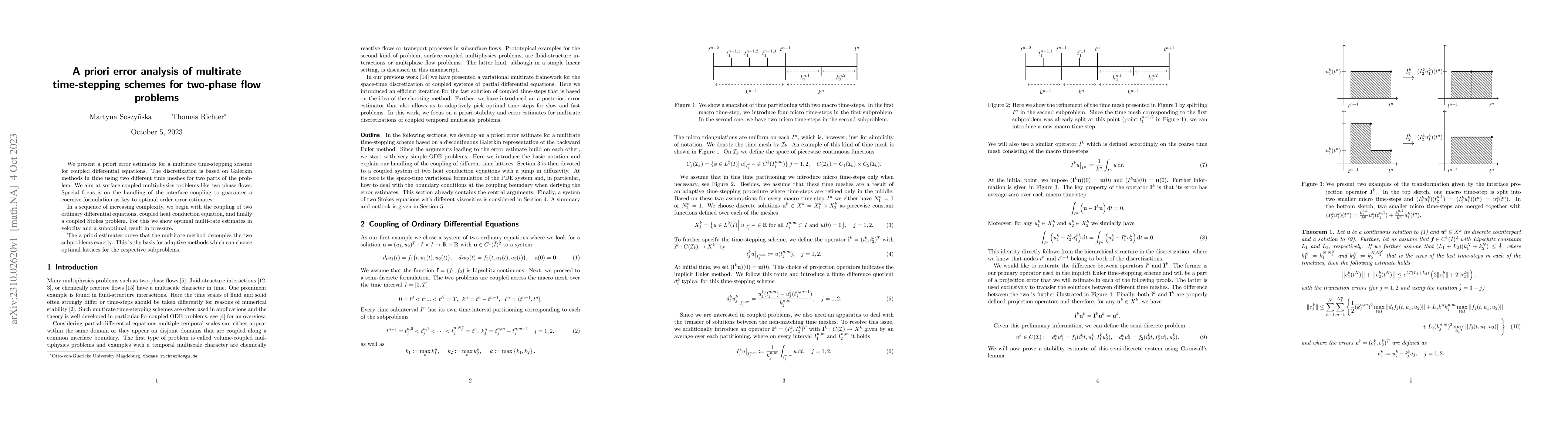 Thumbnail for A priori error analysis of multirate time-stepping schemes for two-phase
  flow problems