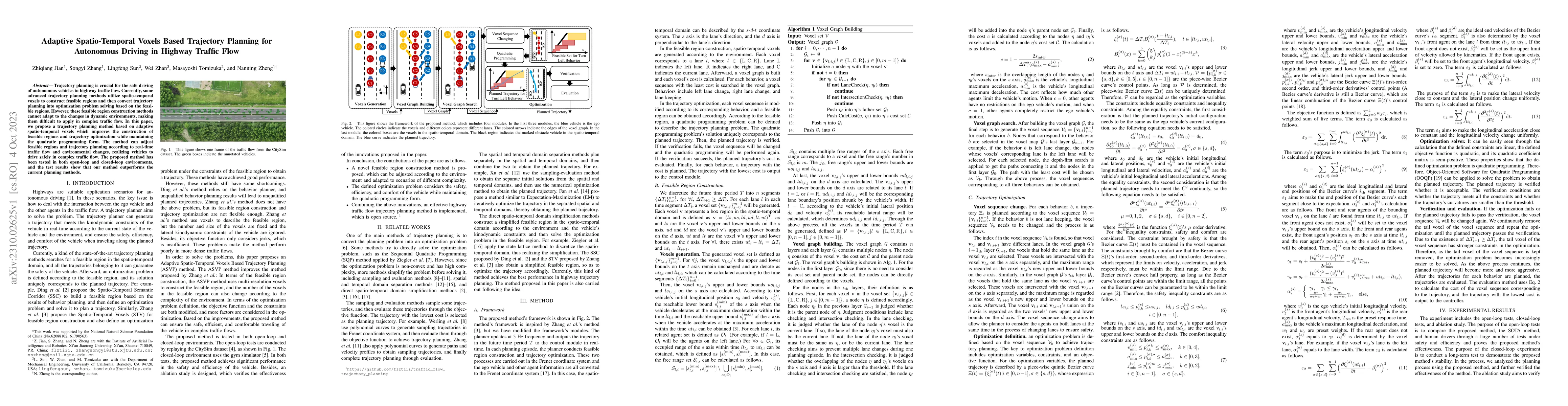 Thumbnail for Adaptive Spatio-Temporal Voxels Based Trajectory Planning for Autonomous
  Driving in Highway Traffic Flow