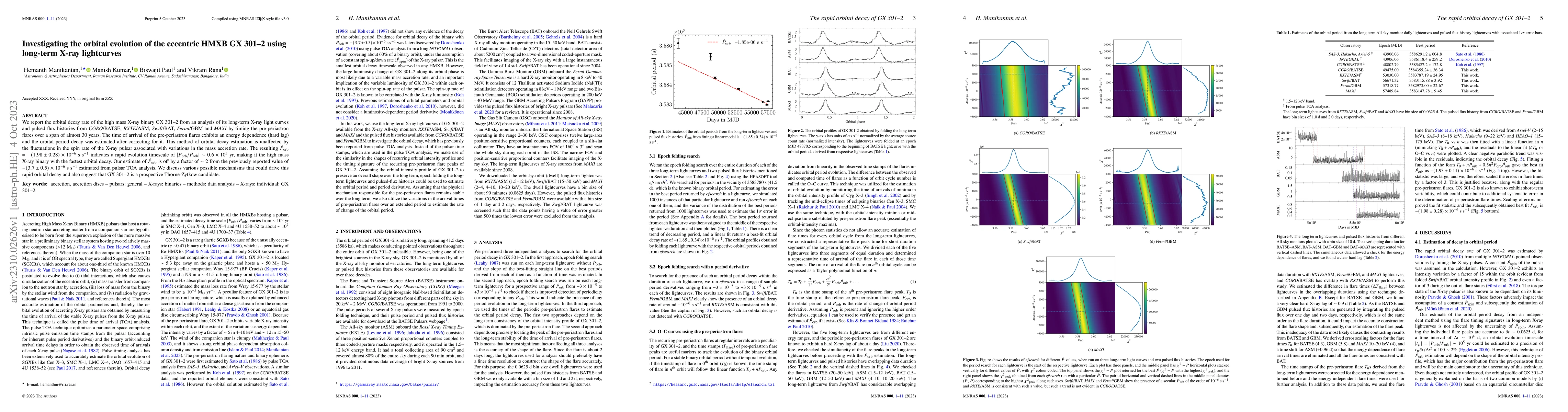 Thumbnail for Investigating the orbital evolution of the eccentric HMXB GX 301$-$2
  using long-term X-ray lightcurves