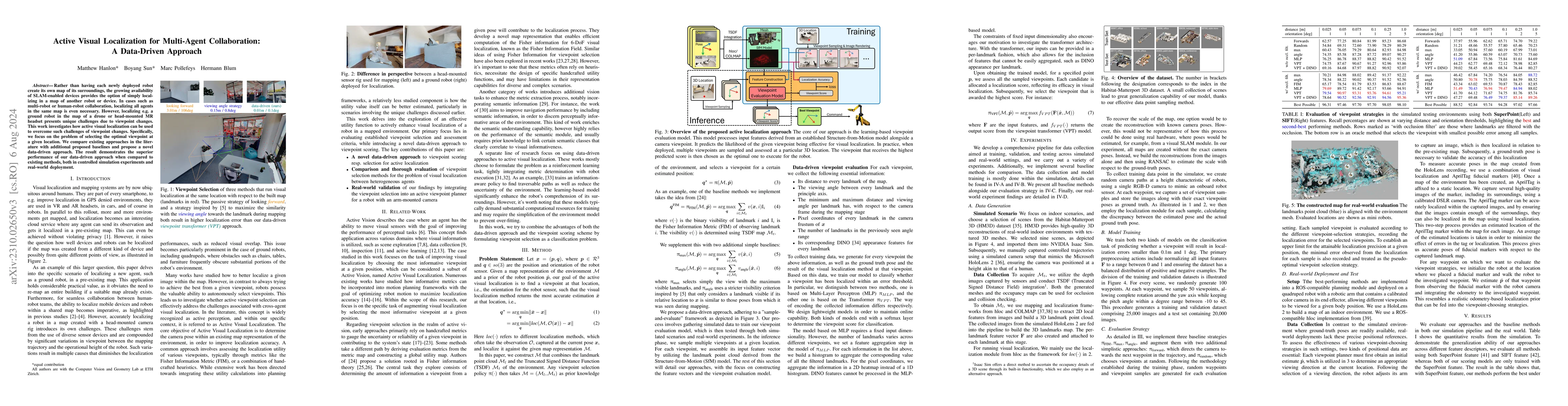 Thumbnail for Active Visual Localization for Multi-Agent Collaboration: A Data-Driven
  Approach