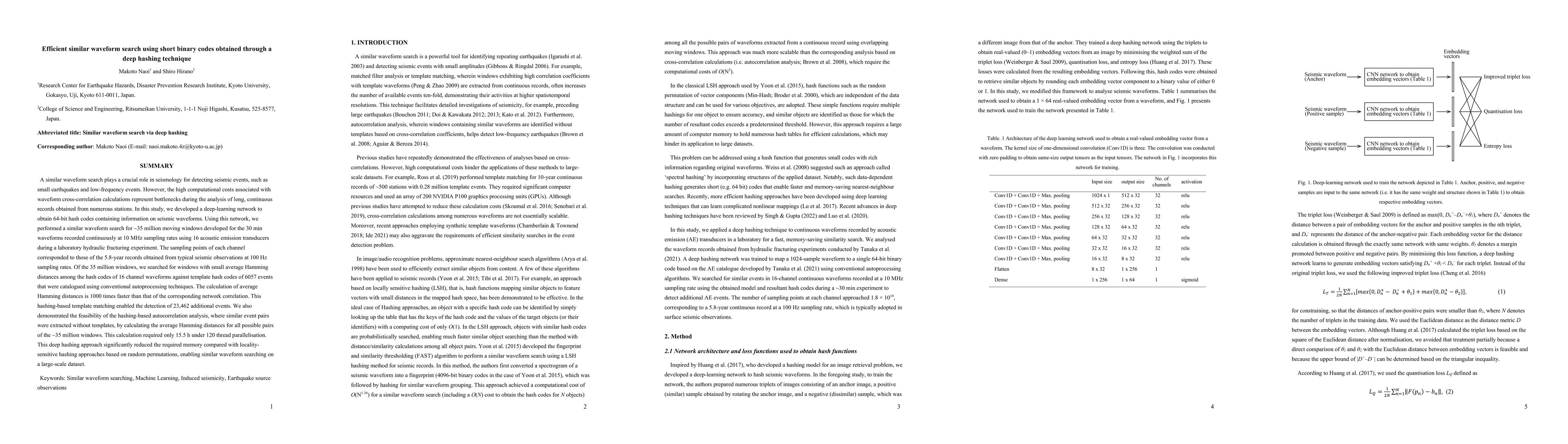 Thumbnail for Efficient similar waveform search using short binary codes obtained
  through a deep hashing technique