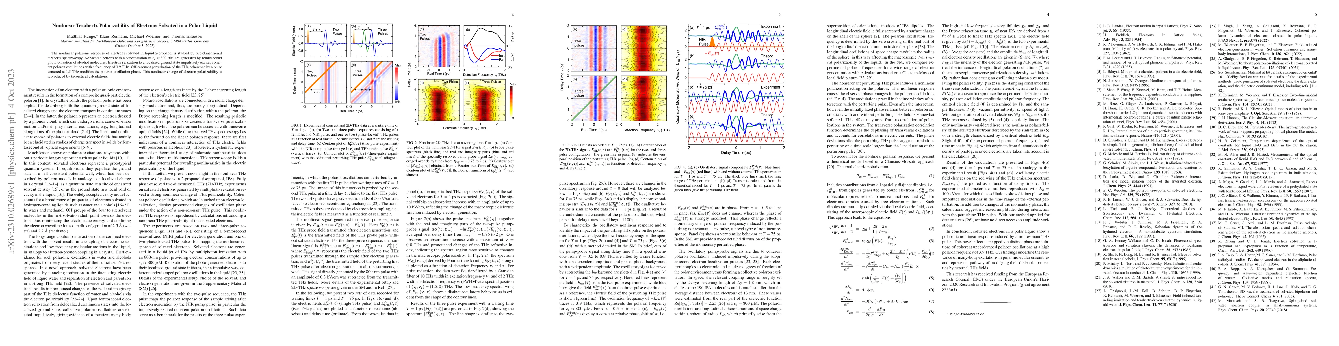 Thumbnail for Nonlinear terahertz polarizability of electrons solvated in a polar
  liquid