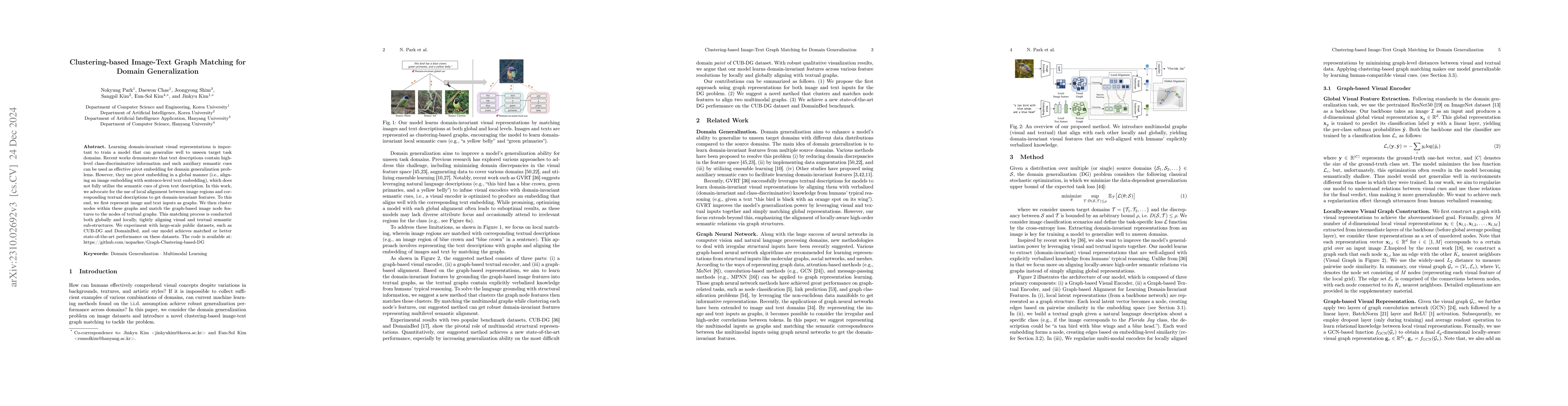 Thumbnail for Clustering-based Image-Text Graph Matching for Domain Generalization