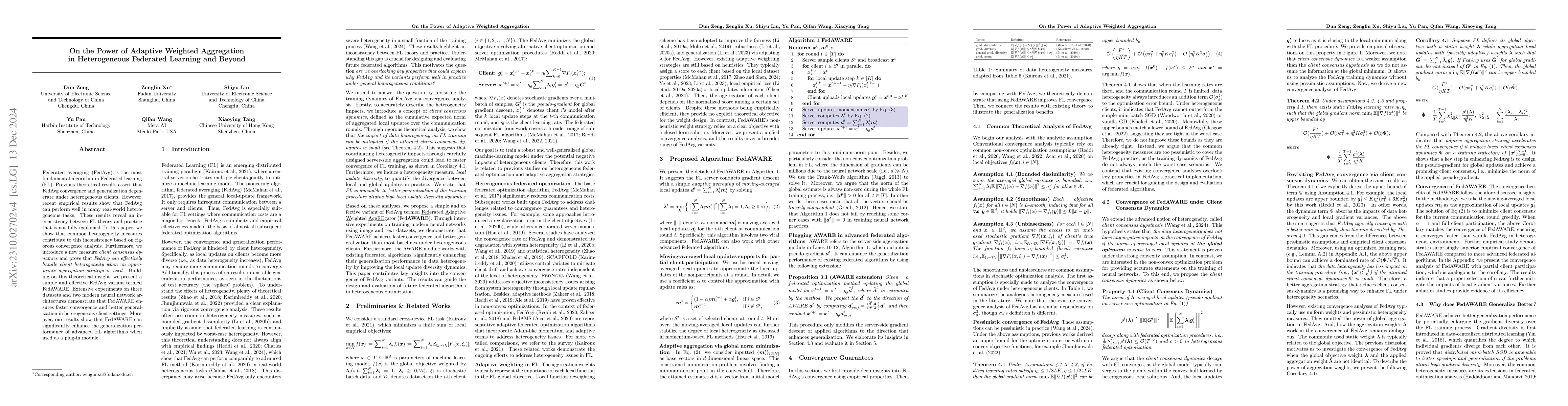 Thumbnail for FedAWARE: Maximizing Gradient Diversity for Heterogeneous Federated
  Server-side Optimization