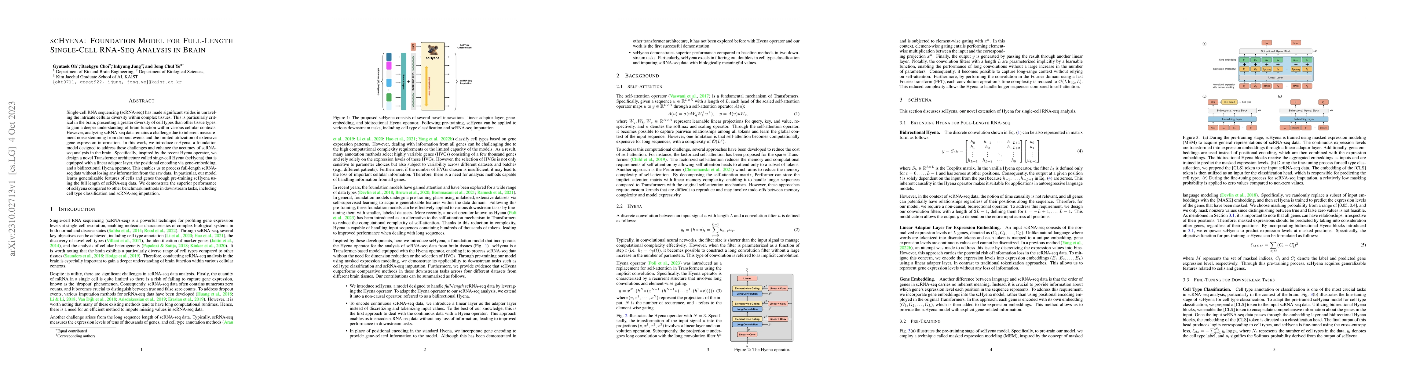 Thumbnail for scHyena: Foundation Model for Full-Length Single-Cell RNA-Seq Analysis
  in Brain