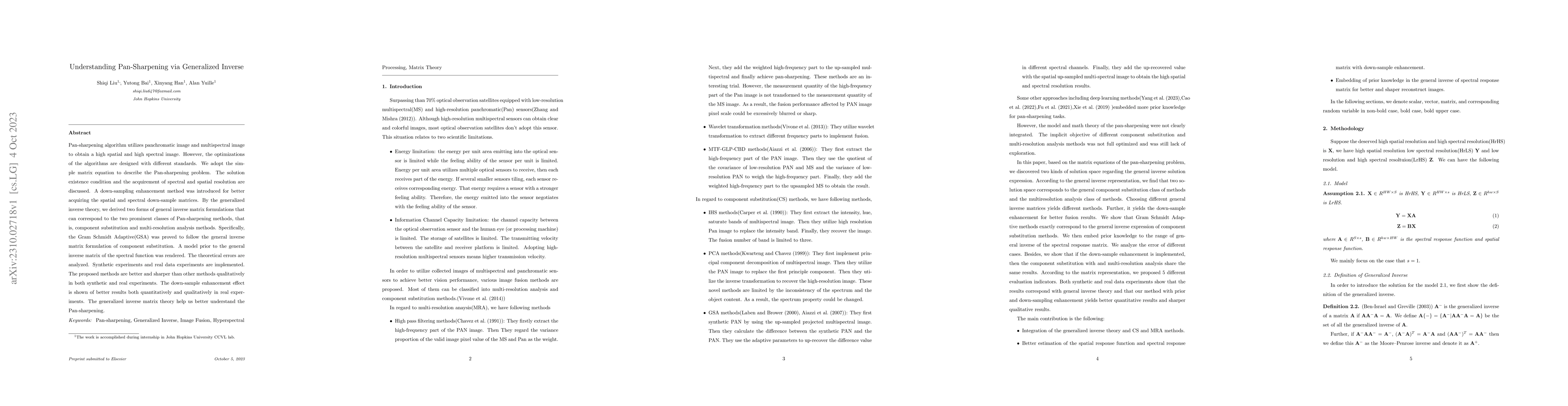 Thumbnail for Understanding Pan-Sharpening via Generalized Inverse