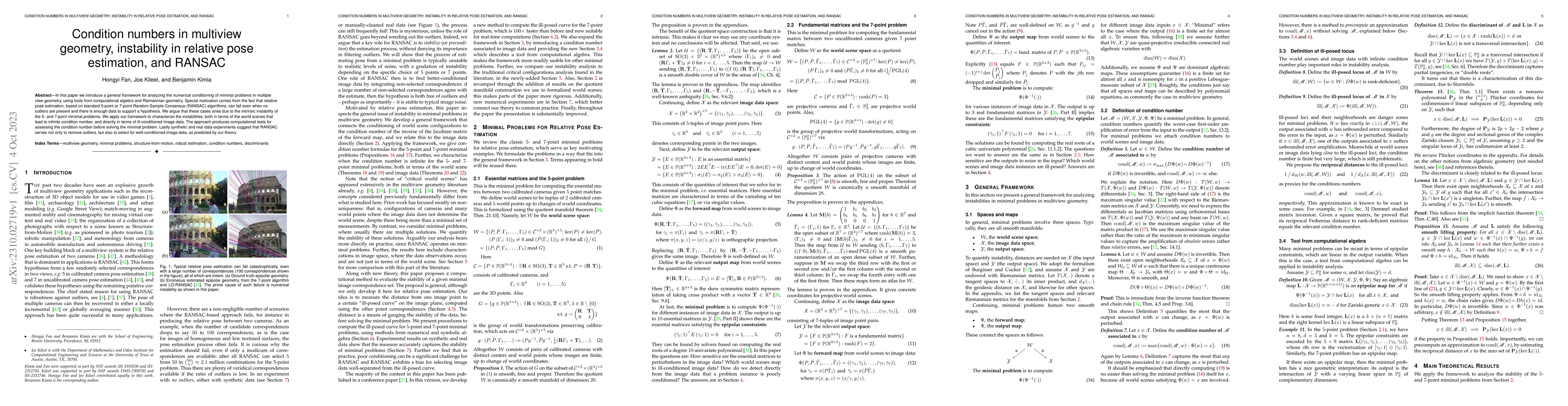 Thumbnail for Condition numbers in multiview geometry, instability in relative pose
  estimation, and RANSAC