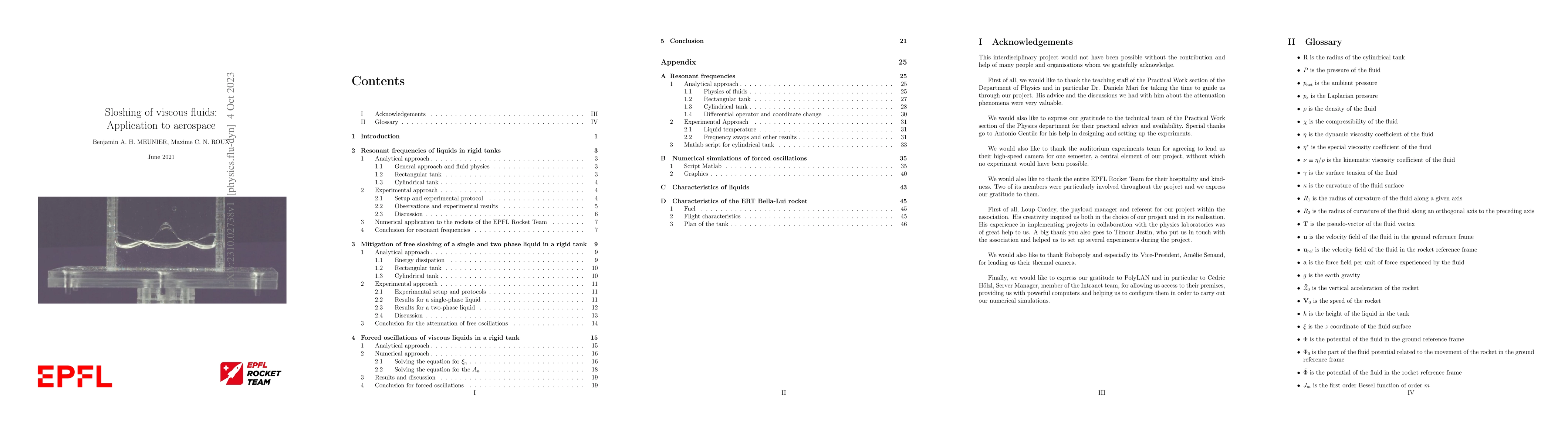 Thumbnail for Sloshing of viscous fluids: Application to aerospace