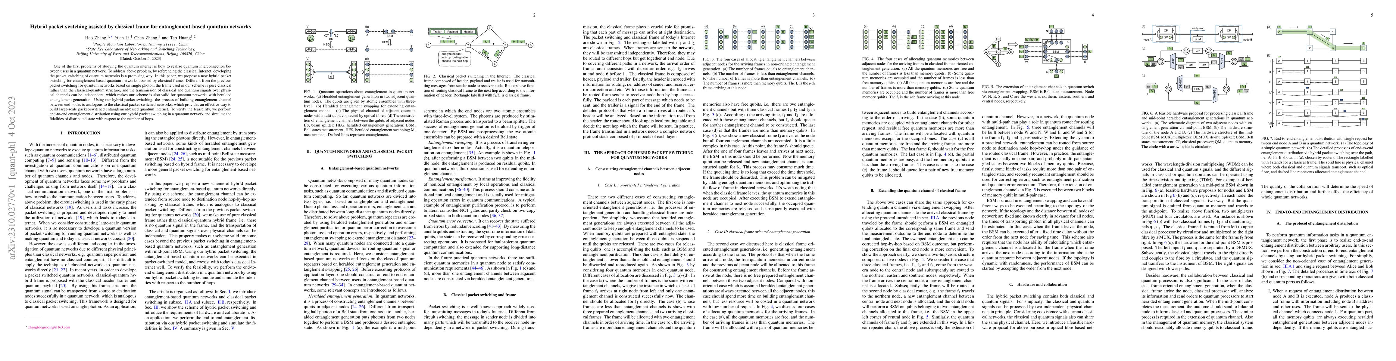 Thumbnail for Hybrid packet switching assisted by classical frame for
  entanglement-based quantum networks
