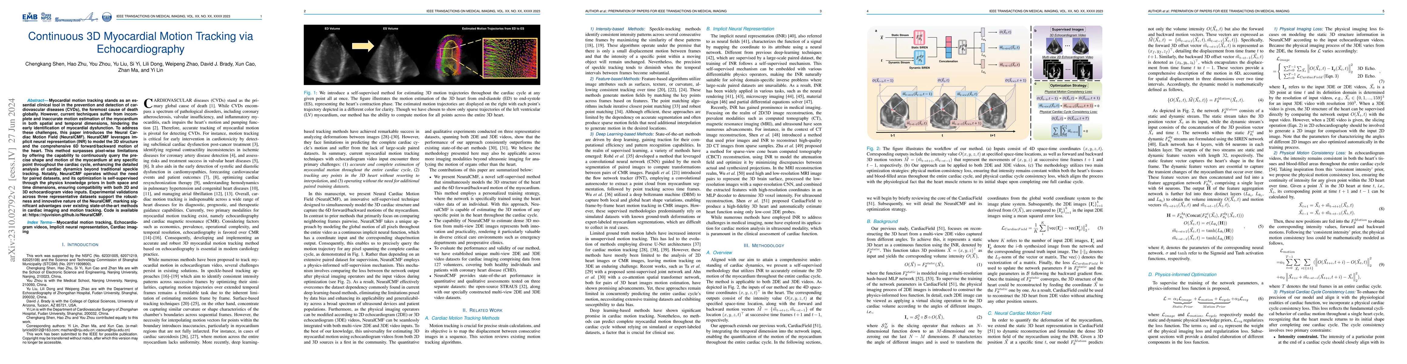 Thumbnail for Continuous 3D Myocardial Motion Tracking via Echocardiography