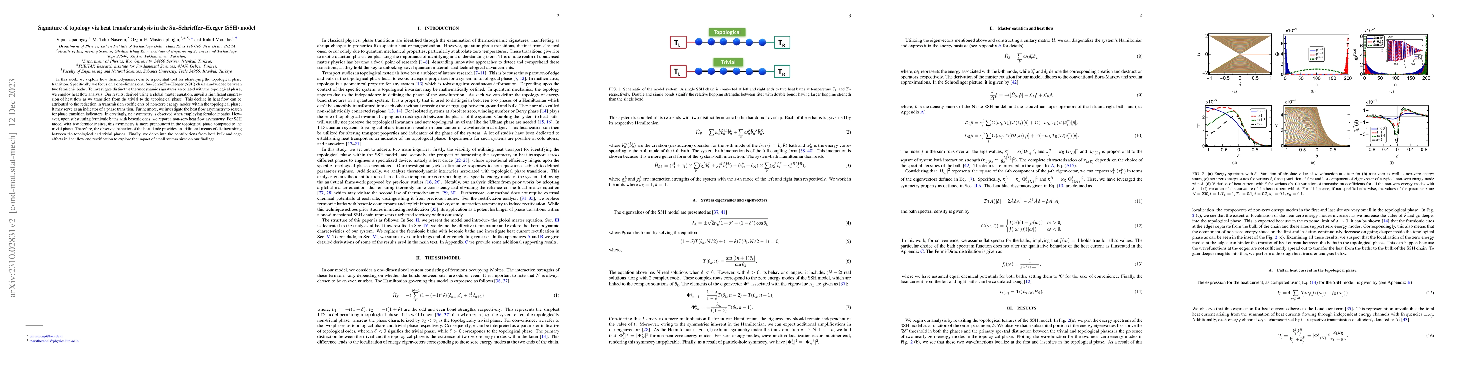 Thumbnail for Signature of topology via heat transfer analysis in the
  Su-Schrieffer-Heeger (SSH) model