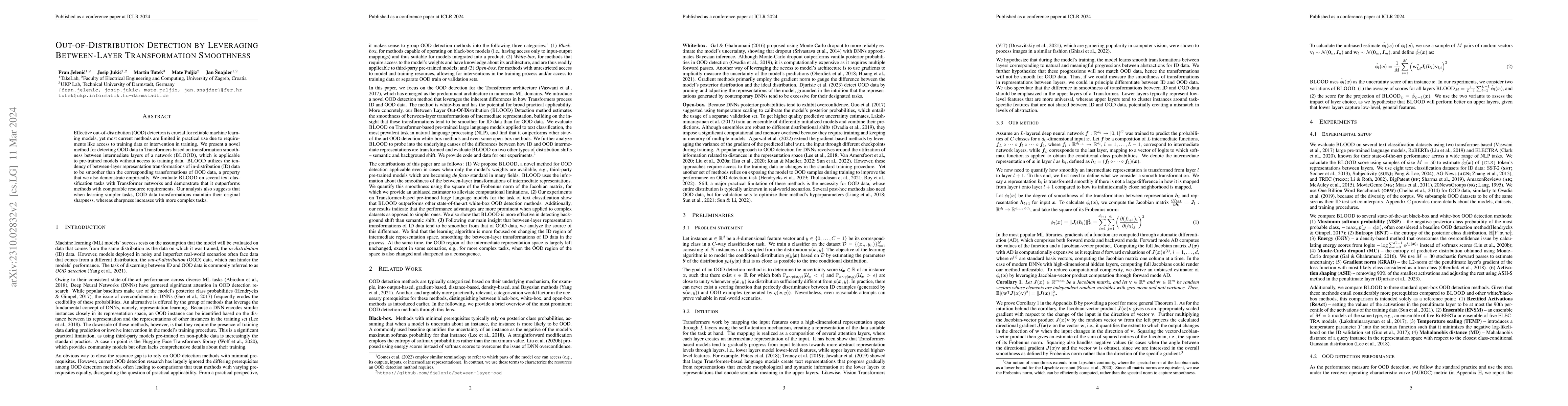 Thumbnail for Out-of-Distribution Detection by Leveraging Between-Layer Transformation
  Smoothness