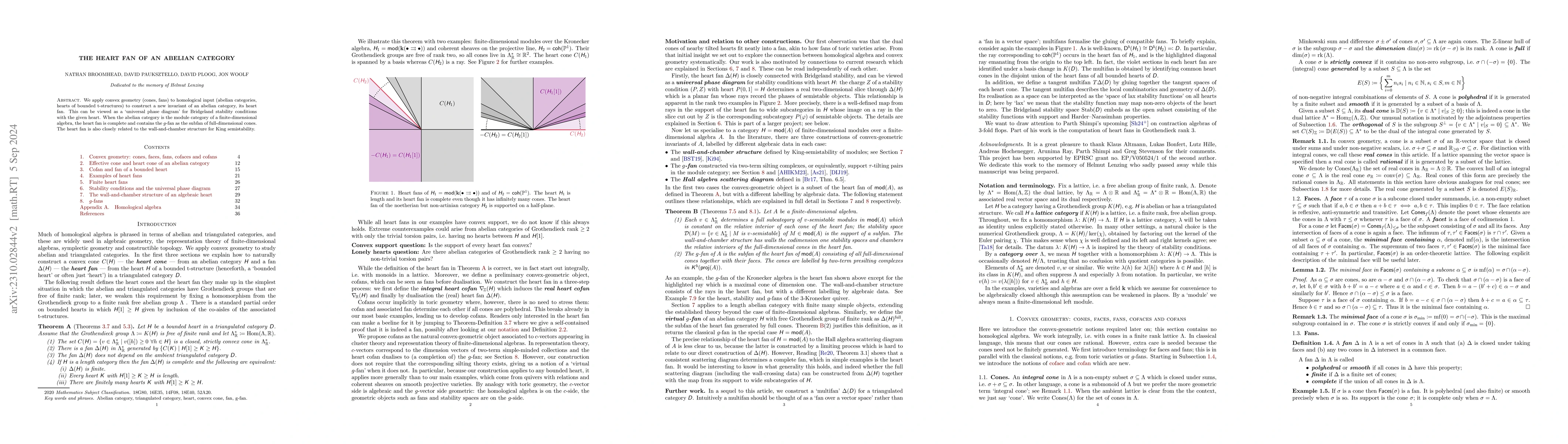 Thumbnail for The heart fan of an abelian category