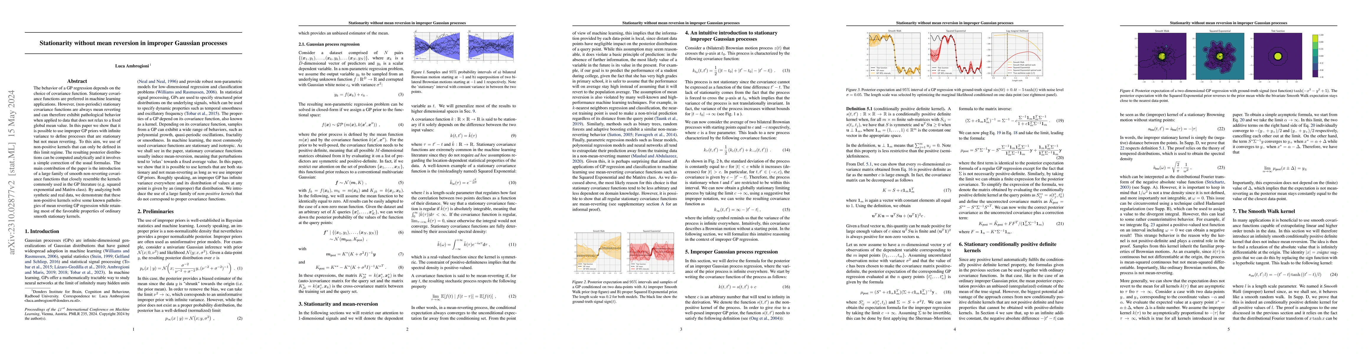 Thumbnail for Stationarity without mean reversion in improper Gaussian processes