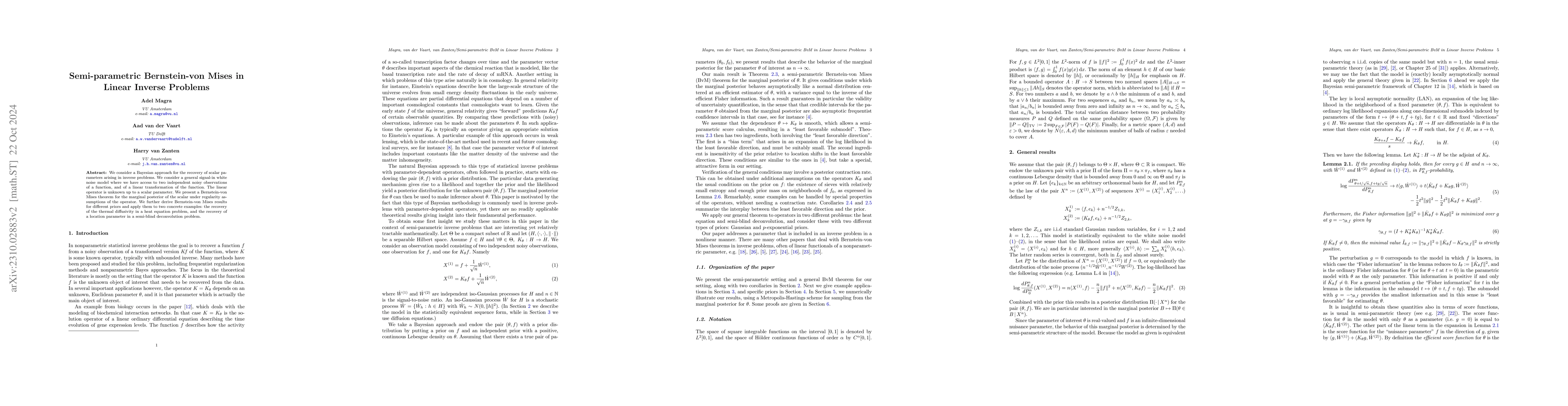 Thumbnail for Semiparametric Bernstein-von Mises Theorem for a Parameter in the Heat
  Equation