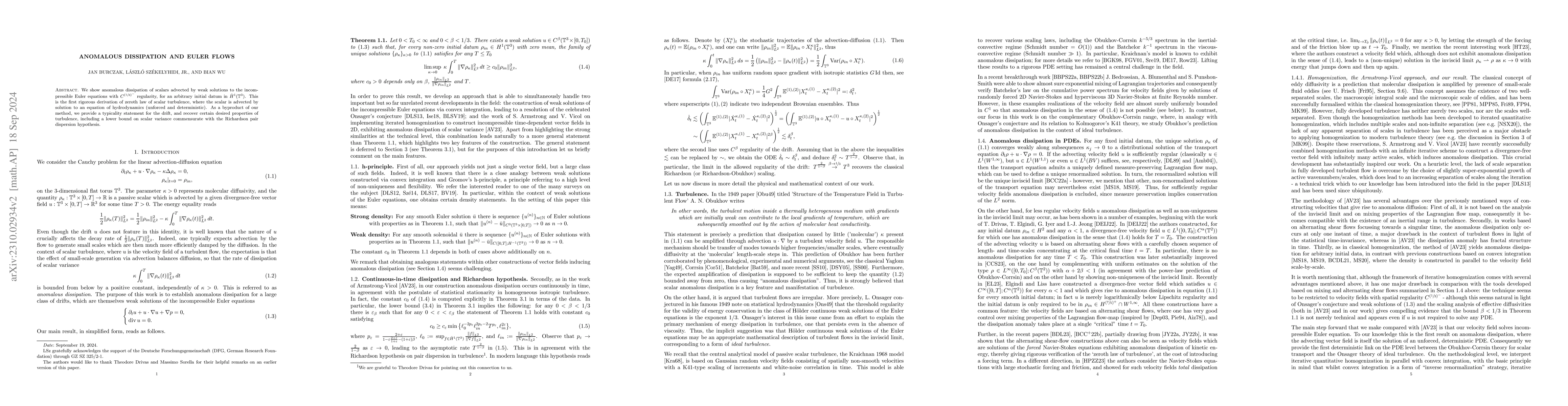 Thumbnail for Anomalous dissipation and Euler flows
