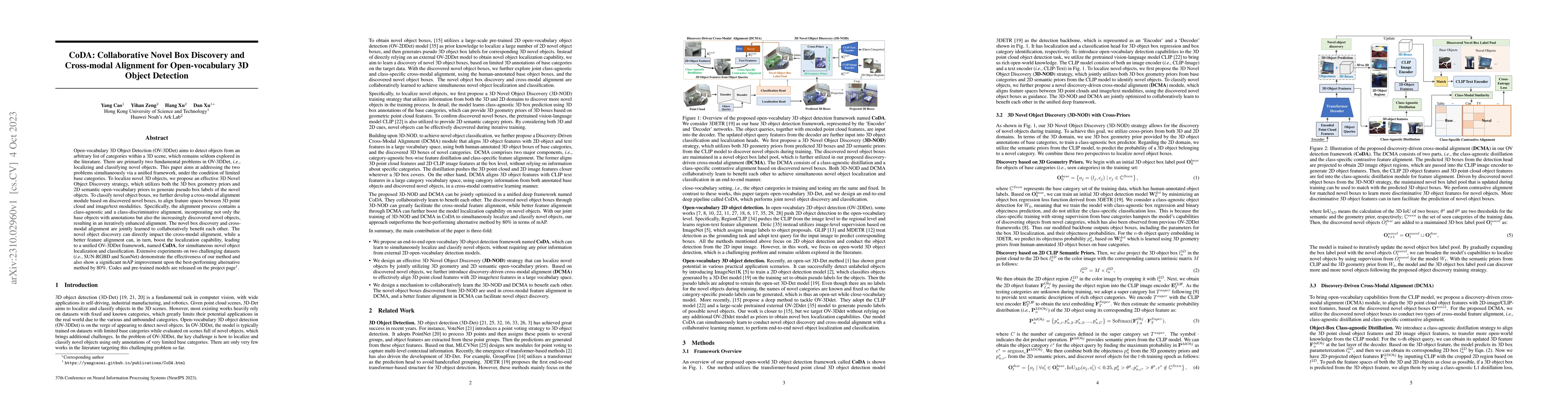 Thumbnail for CoDA: Collaborative Novel Box Discovery and Cross-modal Alignment for
  Open-vocabulary 3D Object Detection