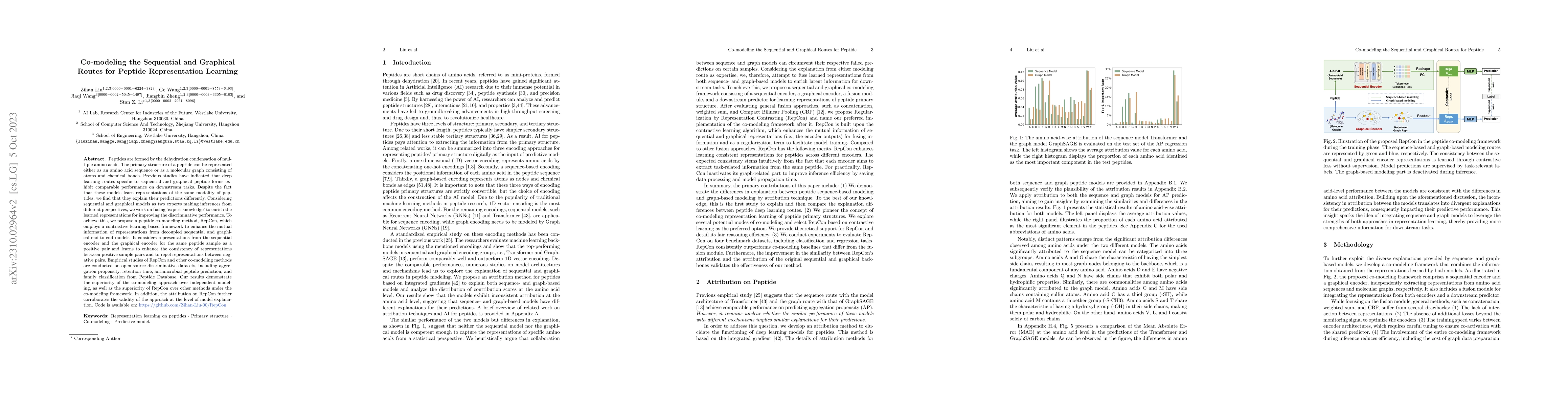 Thumbnail for Co-modeling the Sequential and Graphical Routes for Peptide
  Representation Learning
