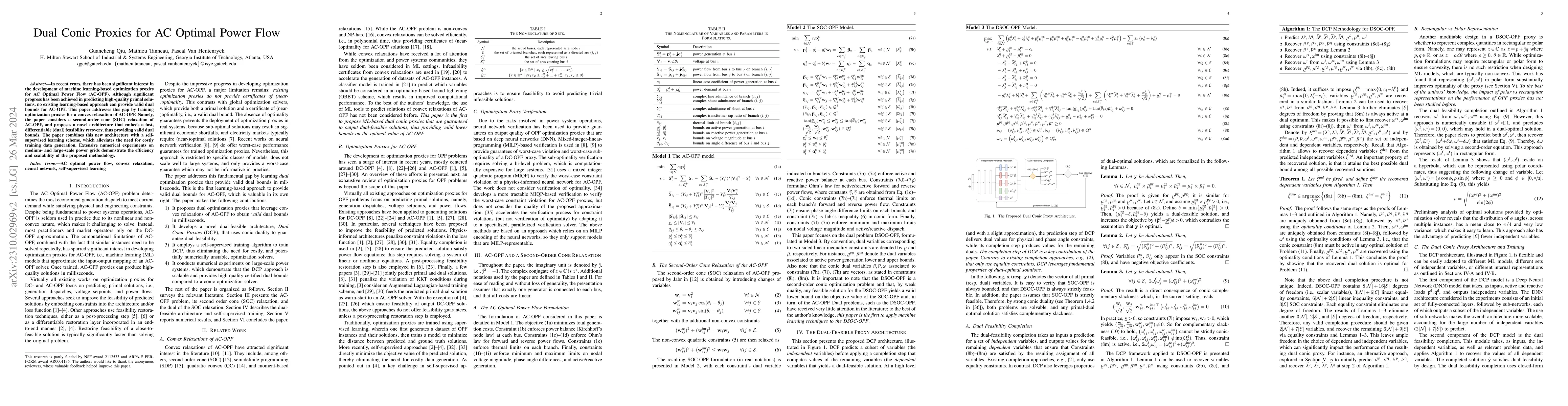 Thumbnail for Dual Conic Proxies for AC Optimal Power Flow
