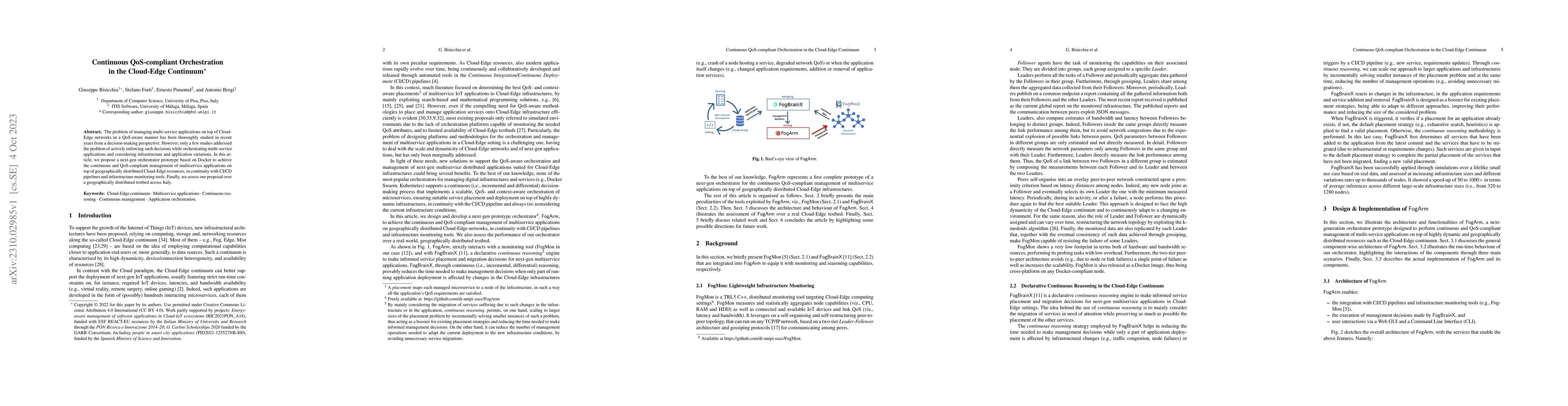 Thumbnail for Continuous QoS-compliant Orchestration in the Cloud-Edge Continuum