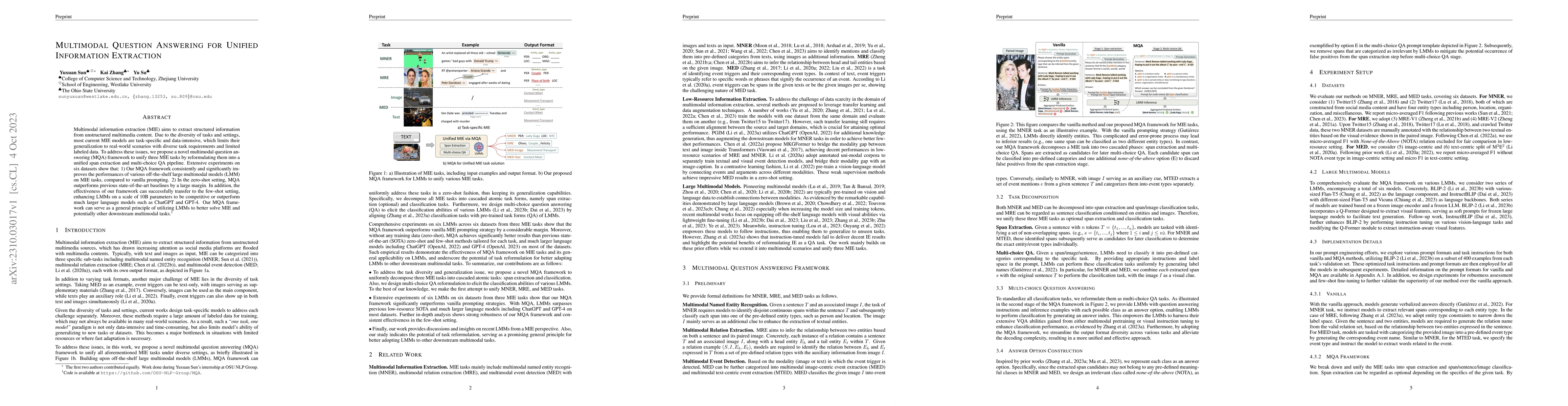 Thumbnail for Multimodal Question Answering for Unified Information Extraction