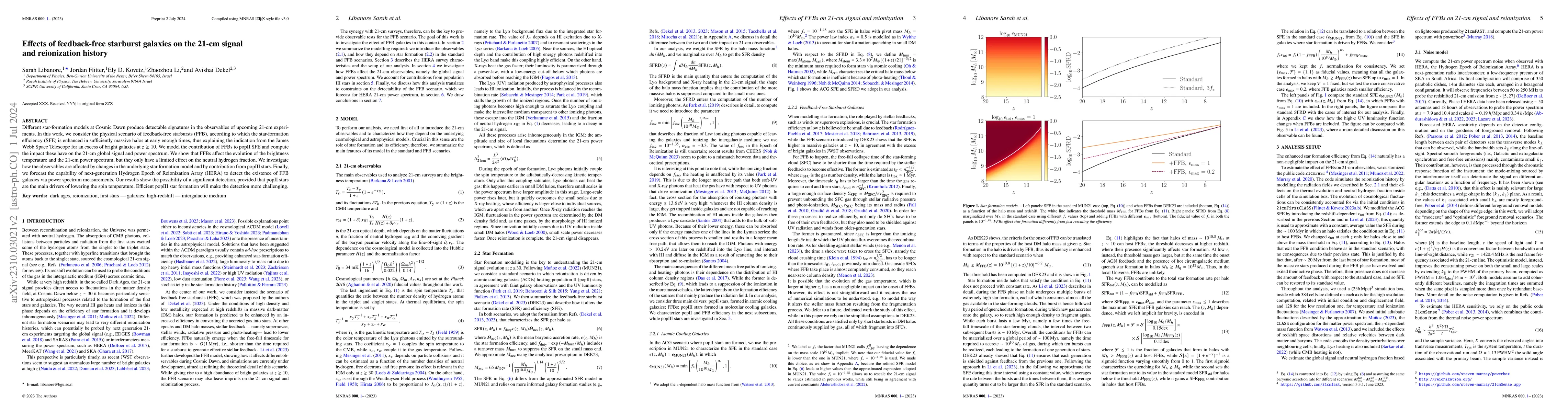 Thumbnail for Effects of feedback-free starburst galaxies on the 21-cm signal and
  reionization history