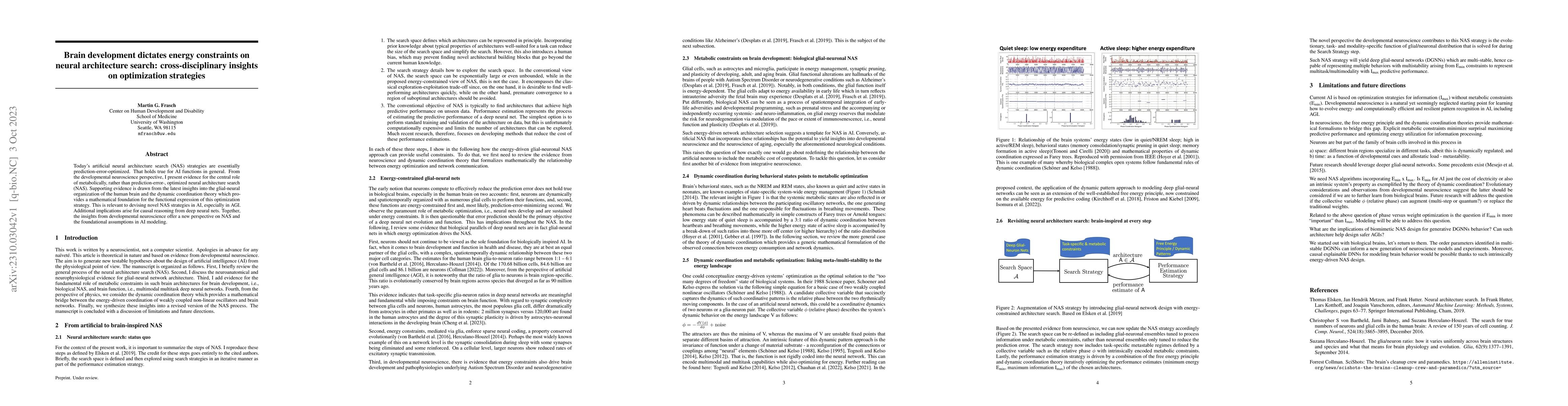 Thumbnail for Brain development dictates energy constraints on neural architecture
  search: cross-disciplinary insights on optimization strategies