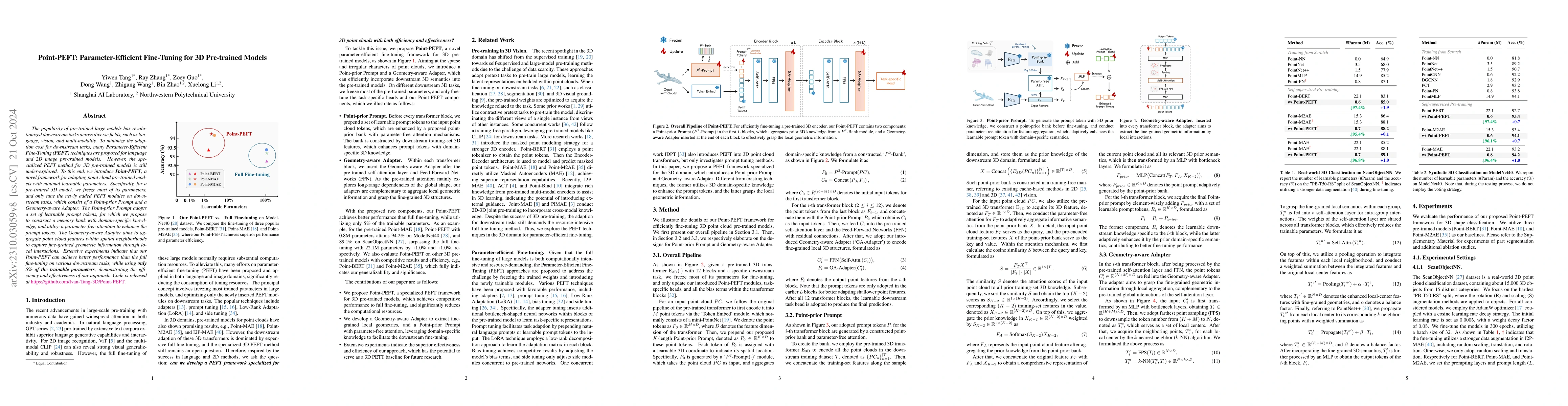 Thumbnail for Point-PEFT: Parameter-Efficient Fine-Tuning for 3D Pre-trained Models