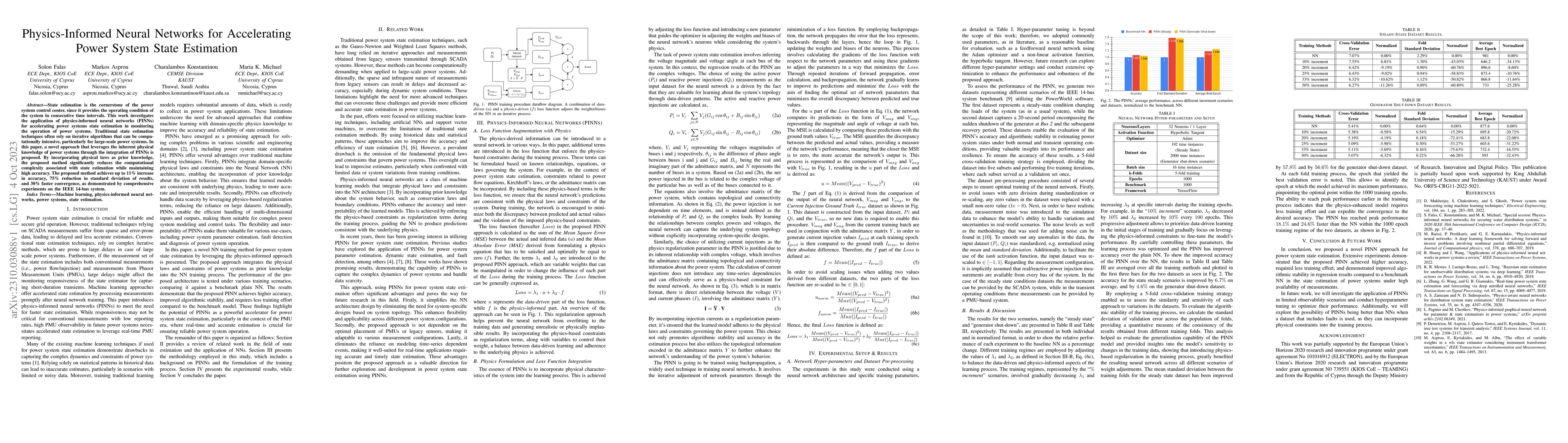 Thumbnail for Physics-Informed Neural Networks for Accelerating Power System State
  Estimation