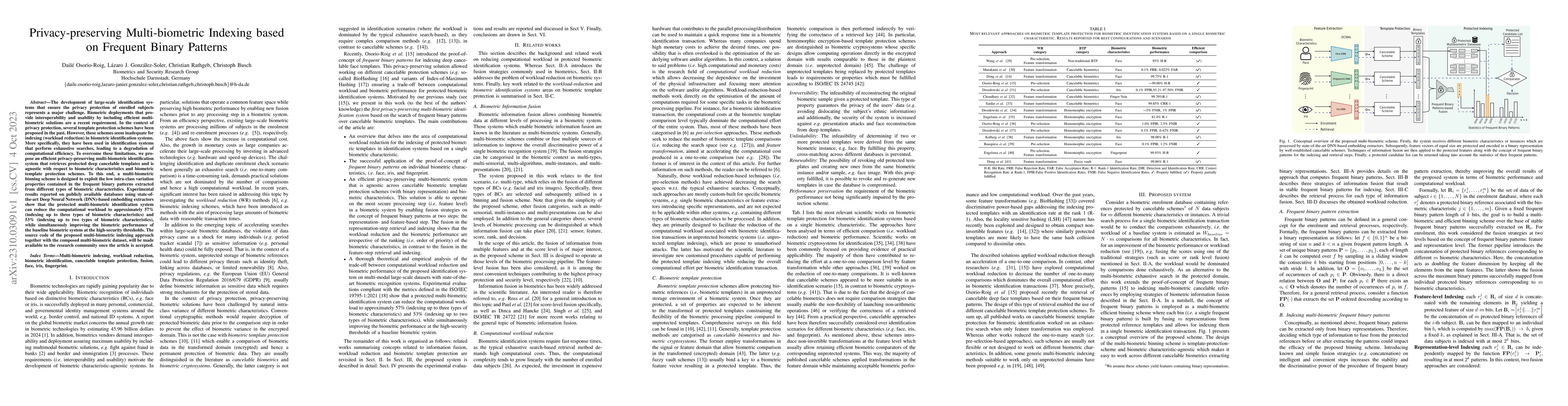 Thumbnail for Privacy-preserving Multi-biometric Indexing based on Frequent Binary
  Patterns