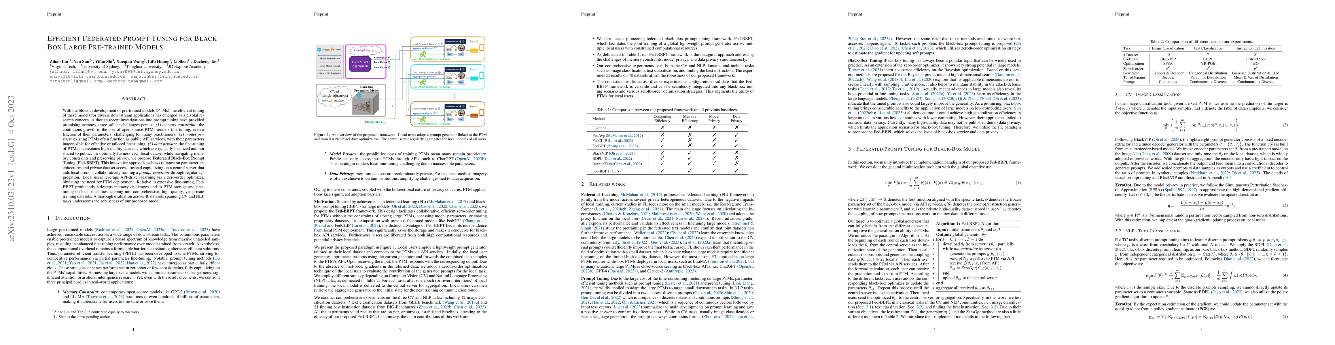 Thumbnail for Efficient Federated Prompt Tuning for Black-box Large Pre-trained Models