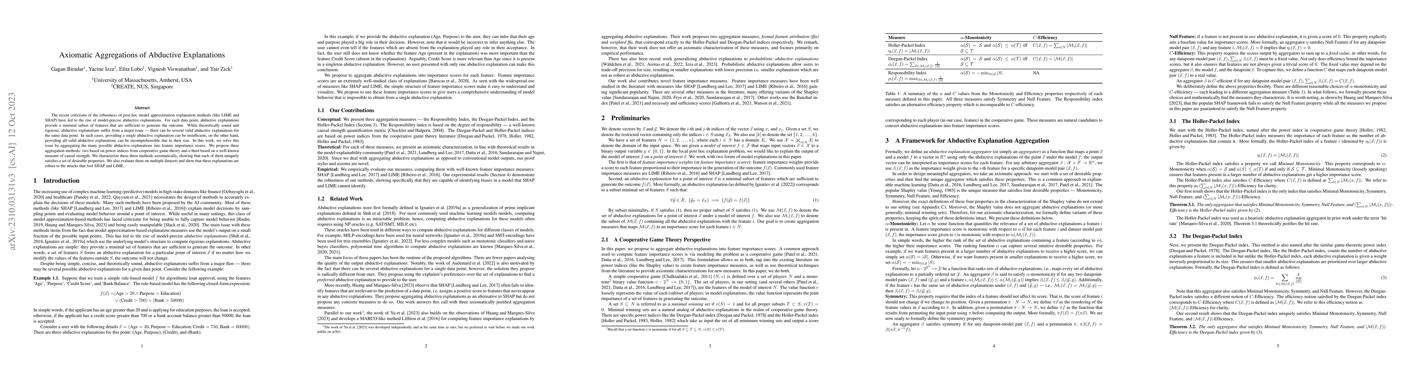 Thumbnail for Axiomatic Aggregations of Abductive Explanations