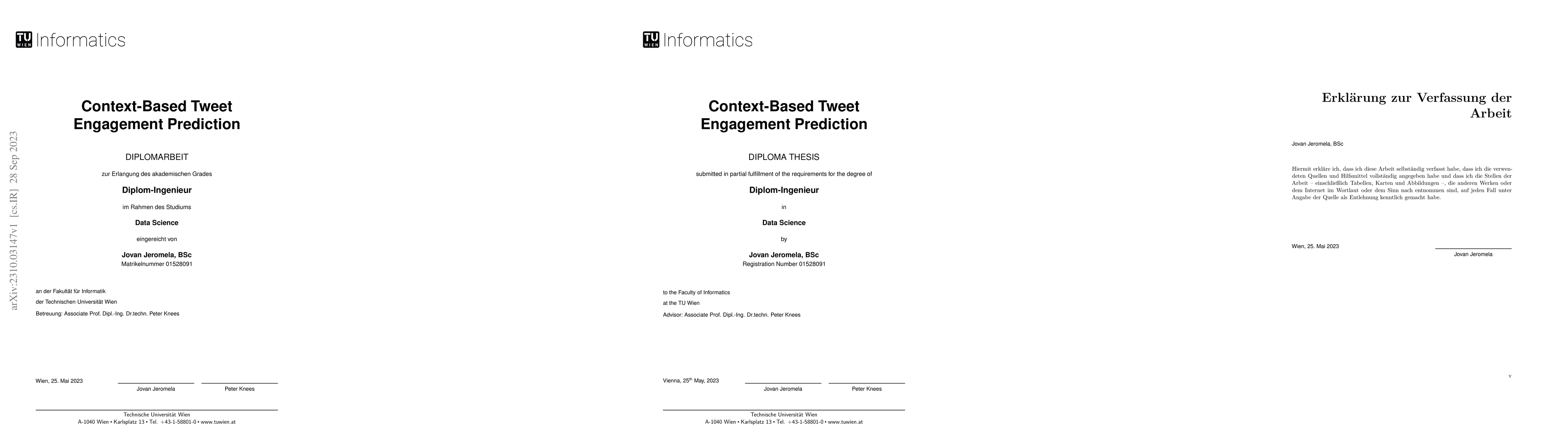 Thumbnail for Context-Based Tweet Engagement Prediction
