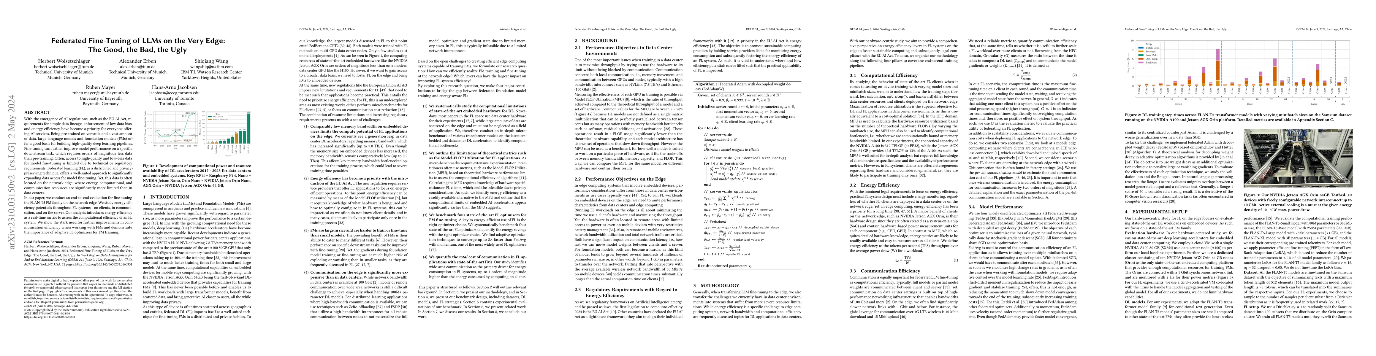 Thumbnail for Federated Fine-Tuning of LLMs on the Very Edge: The Good, the Bad, the
  Ugly