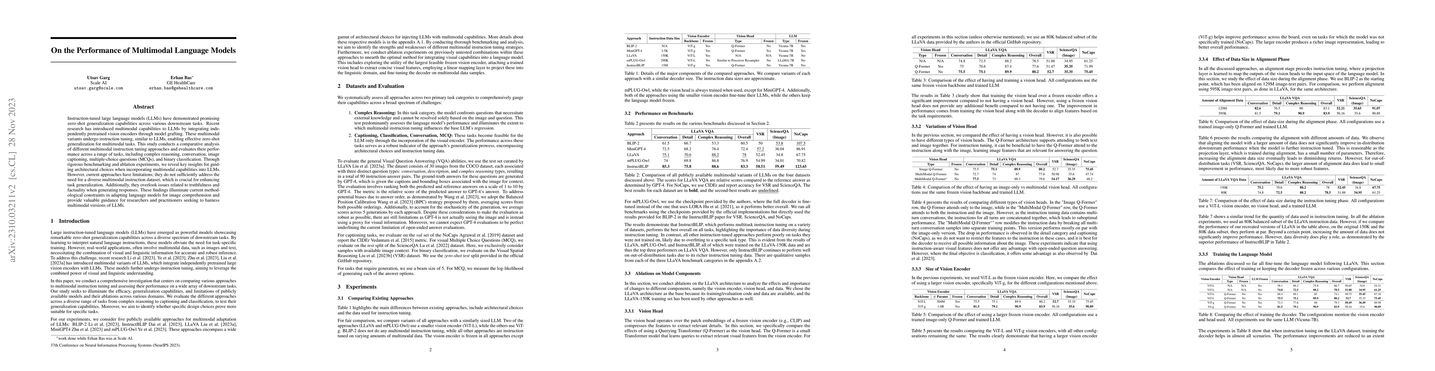 Thumbnail for On the Performance of Multimodal Language Models