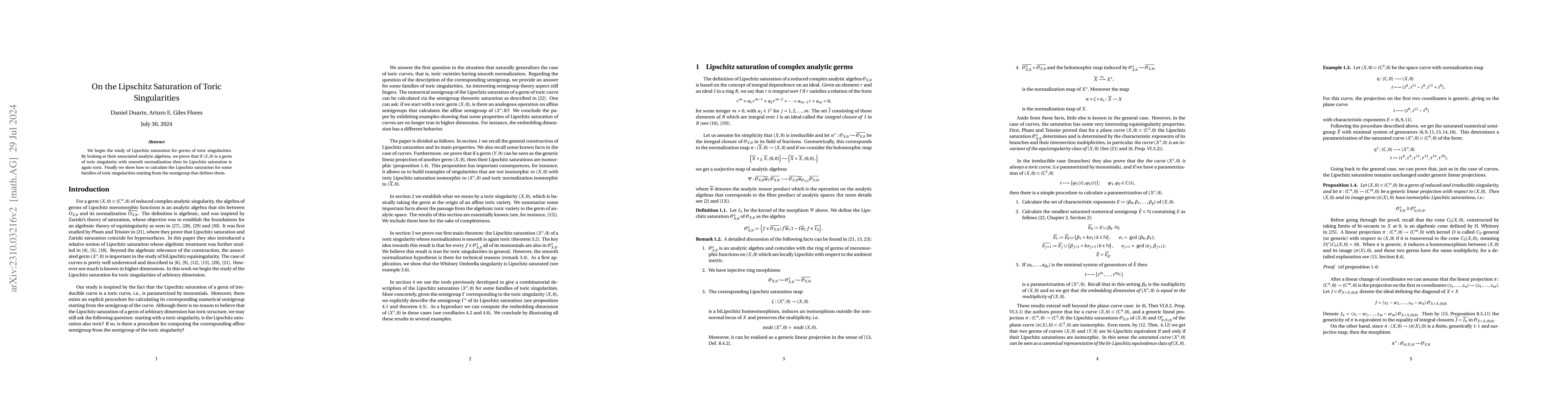 Thumbnail for On the Lipschitz saturation of toric singularities