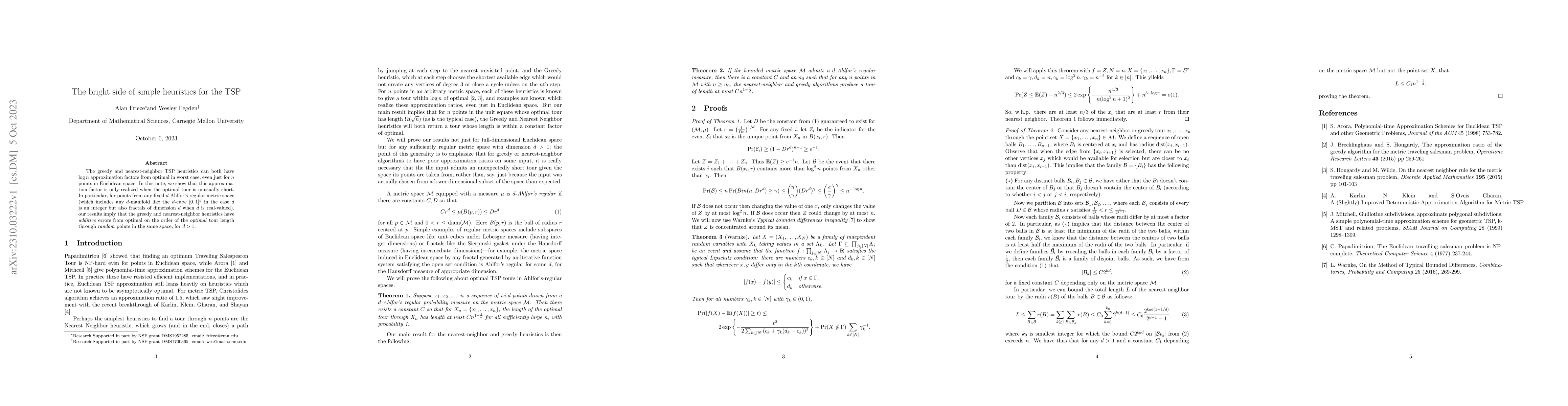 Thumbnail for The bright side of simple heuristics for the TSP